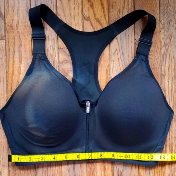 Victoria's Secret sports bra black zip front, 36D ❤️ - Picture 9 of 9